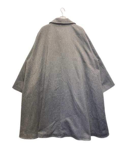 soerte（ソエルテ）soerte (ソエルテ) Oversize double breasted stand collar coat グレー サイズ:2の古着・服飾アイテム