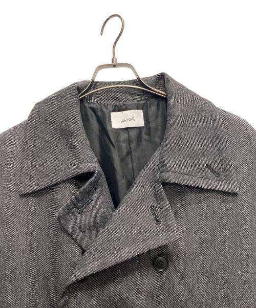 soerte（ソエルテ）soerte (ソエルテ) Oversize double breasted stand collar coat グレー サイズ:2の古着・服飾アイテム