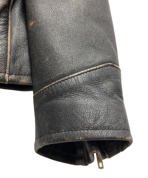 MORGAN（モーガン）MORGAN (モーガン) ライナー付レザージャケット ブラウン サイズ:38の古着・服飾アイテム