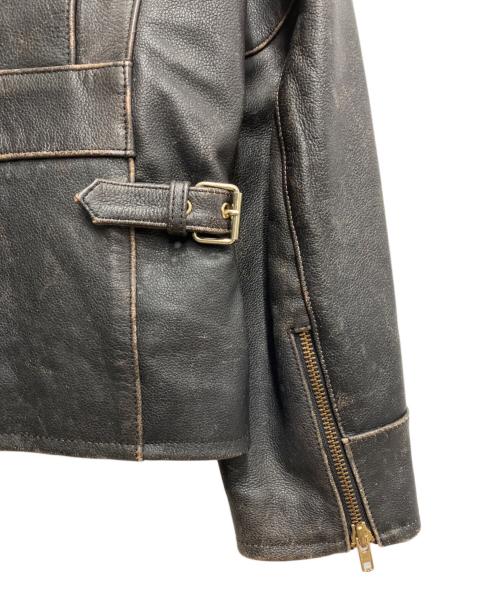 MORGAN（モーガン）MORGAN (モーガン) ライナー付レザージャケット ブラウン サイズ:38の古着・服飾アイテム