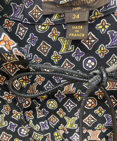 LOUIS VUITTON（ルイ ヴィトン）LOUIS VUITTON (ルイ ヴィトン) モノグラムシルクワンピース ブラック サイズ:34の古着・服飾アイテム