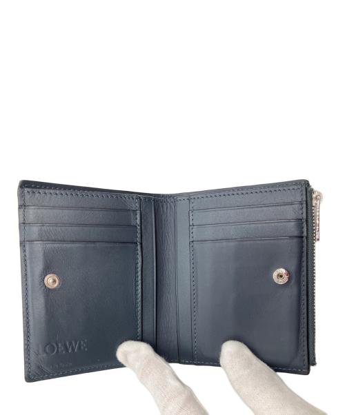 LOEWE（ロエベ）LOEWE (ロエベ) スリムコンパクトウォレット ネイビーの古着・服飾アイテム