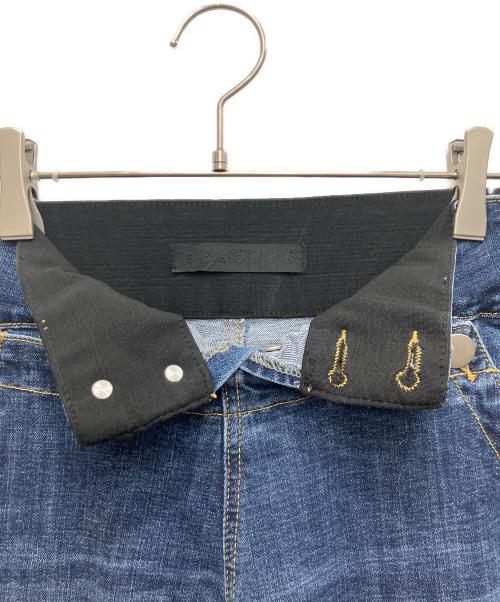 SYSORUS（シソラス）SYSORUS (シソラス) akko3839 (アッコ3839) セーラーデニムワイドパンツ ブルー サイズ:38の古着・服飾アイテム