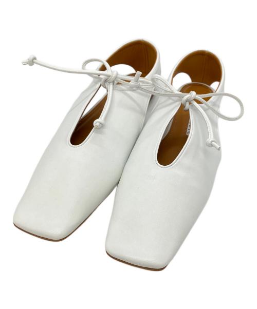 Pippichic（ピッピシック）Pippichic (ピッピシック) フラットシューズ ホワイト サイズ:36 1/2の古着・服飾アイテム
