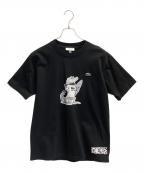 LACOSTE×ONE PIECEラコステ×ワンピース）の古着「ワニキャラクター Tシャツ」｜ブラック