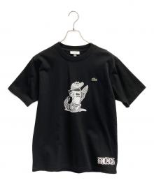 LACOSTE×ONE PIECE（ラコステ×ワンピース）の古着「ワニキャラクター Tシャツ」｜ブラック
