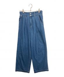 Liesse（リエス）の古着「ワイドデニムパンツ」｜インディゴ