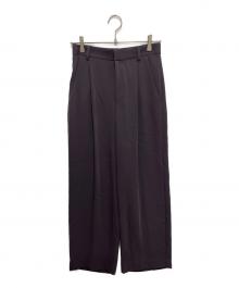 qualite（カリテ）の古着「マットサテンストレートパンツ」｜グレー