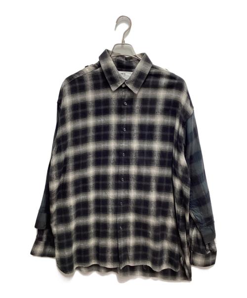 amok（アモク）amok (アモク) LAYERED SHIRT グレー サイズ:Lの古着・服飾アイテム