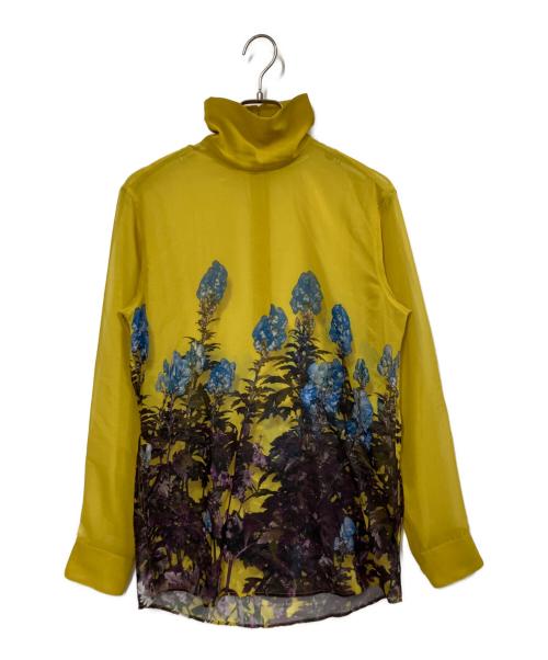 DRIES VAN NOTEN（ドリスヴァンノッテン）DRIES VAN NOTEN (ドリスヴァンノッテン) ハイネックブラウス イエロー サイズ:34の古着・服飾アイテム