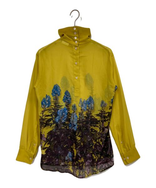 DRIES VAN NOTEN（ドリスヴァンノッテン）DRIES VAN NOTEN (ドリスヴァンノッテン) ハイネックブラウス イエロー サイズ:34の古着・服飾アイテム