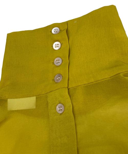 DRIES VAN NOTEN（ドリスヴァンノッテン）DRIES VAN NOTEN (ドリスヴァンノッテン) ハイネックブラウス イエロー サイズ:34の古着・服飾アイテム