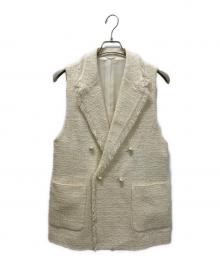 ANAYI（アナイ）の古着「ツイードフリンジジレ」｜アイボリー