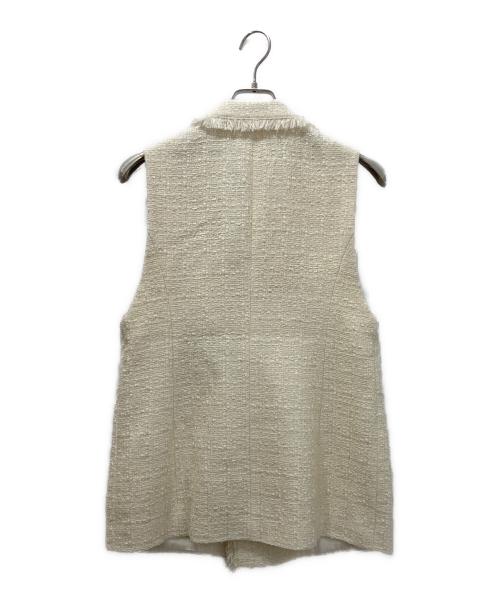 ANAYI（アナイ）ANAYI (アナイ) ツイードフリンジジレ アイボリー サイズ:38の古着・服飾アイテム