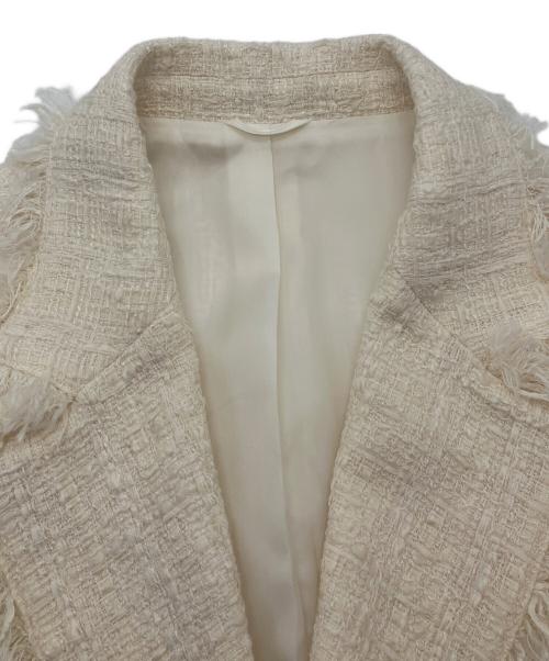 ANAYI（アナイ）ANAYI (アナイ) ツイードフリンジジレ アイボリー サイズ:38の古着・服飾アイテム