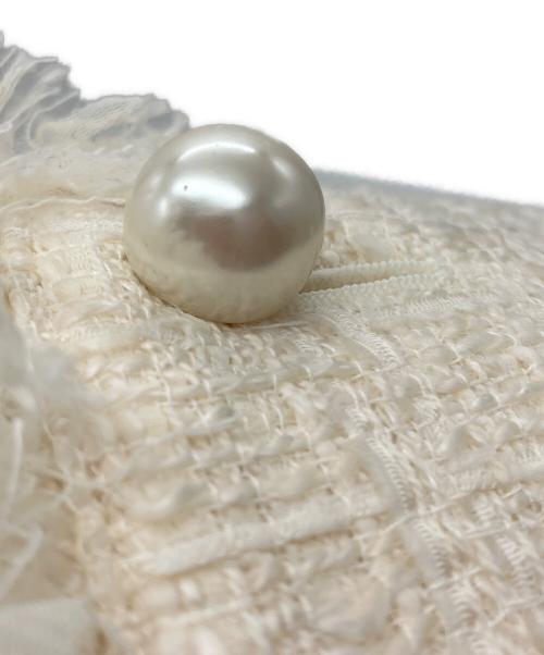 ANAYI（アナイ）ANAYI (アナイ) ツイードフリンジジレ アイボリー サイズ:38の古着・服飾アイテム