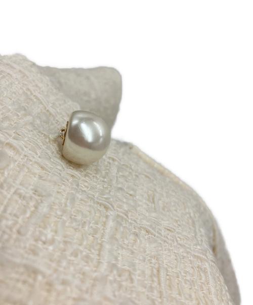 ANAYI（アナイ）ANAYI (アナイ) ツイードフリンジジレ アイボリー サイズ:38の古着・服飾アイテム