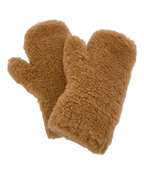 MaxMara（マックスマーラ）MaxMara (マックスマーラ) テディベアミトン キャメル 未使用品の古着・服飾アイテム