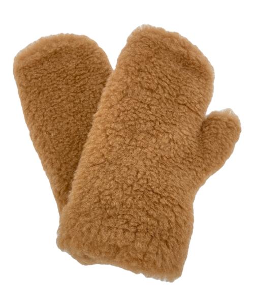 MaxMara（マックスマーラ）MaxMara (マックスマーラ) テディベアミトン キャメル 未使用品の古着・服飾アイテム