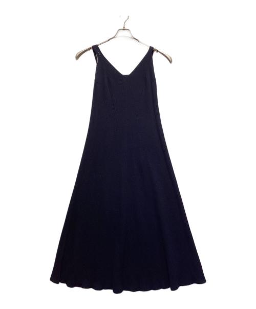 CASA FLINE（カーサフライン）CASA FLINE (カーサフライン) ハイネックバックボタンドレス ネイビー サイズ:FREEの古着・服飾アイテム