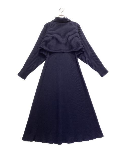 CASA FLINE（カーサフライン）CASA FLINE (カーサフライン) ハイネックバックボタンドレス ネイビー サイズ:FREEの古着・服飾アイテム