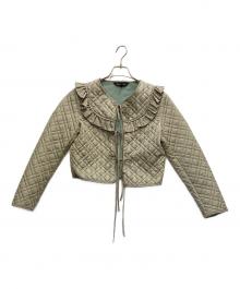 Sister Jane（シスタージェーン）の古着「フリルキルティングジャケット」｜グリーン