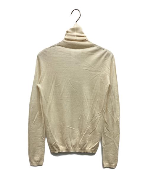 JIL SANDER（ジルサンダー）JIL SANDER (ジルサンダー) カシミヤシルクタートルネックニット ベージュ サイズ:34の古着・服飾アイテム