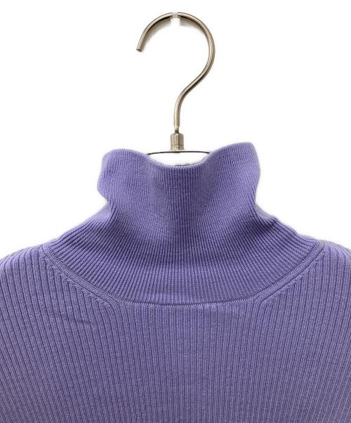 patou（パトゥ）patou (パトゥ) ウールブレンドリブタートルネックニット パープル サイズ:S 未使用品の古着・服飾アイテム
