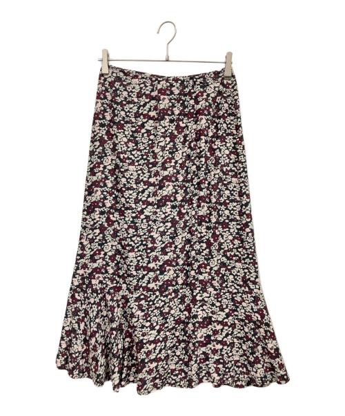 GANNI（ガニー）GANNI (ガニー) フラワーラッフルスカート パープル サイズ:34の古着・服飾アイテム