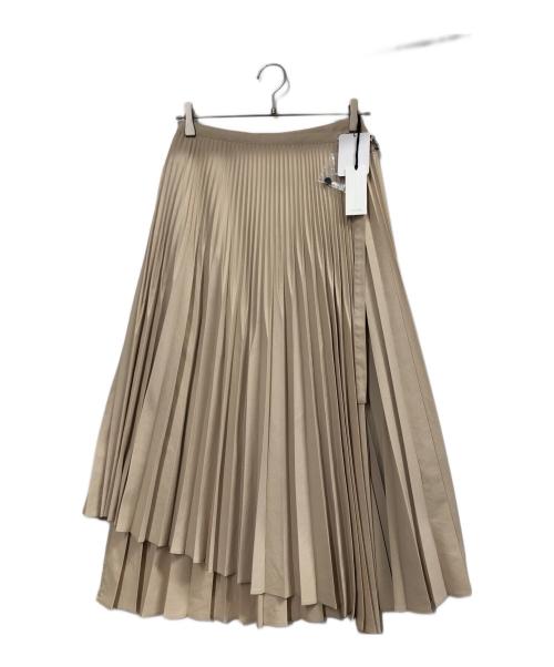 COLUMN（コラム）COLUMN (コラム) クレーププリーツスカート ベージュ サイズ:36の古着・服飾アイテム