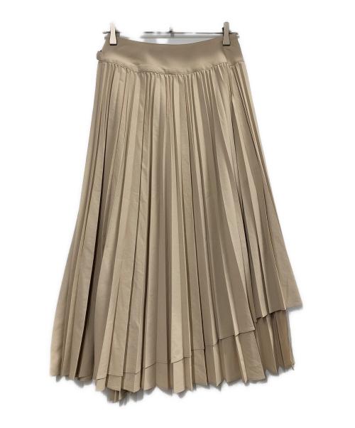 COLUMN（コラム）COLUMN (コラム) クレーププリーツスカート ベージュ サイズ:36の古着・服飾アイテム