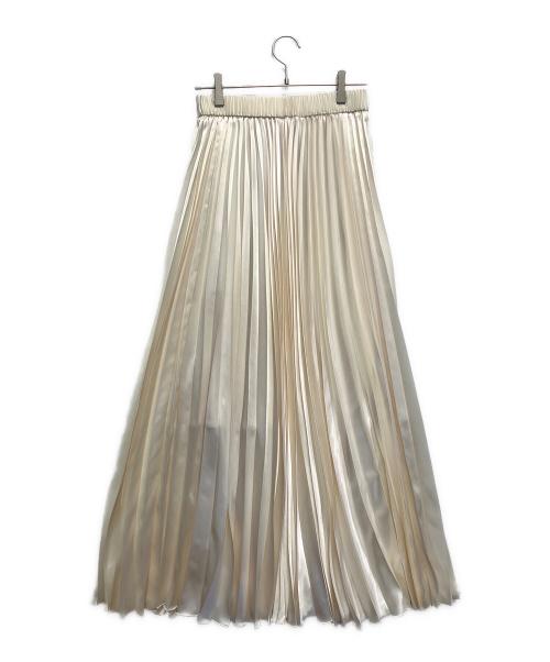 Noble（ノーブル）Noble (ノーブル) ブライトサテンアコーディオンプリーツスカート アイボリー サイズ:FREEの古着・服飾アイテム