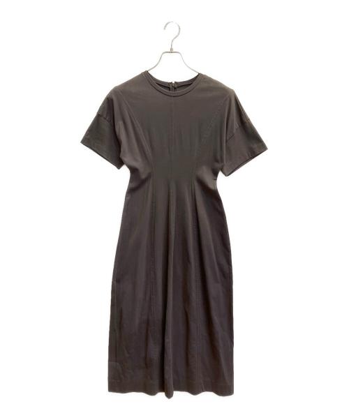 BEIGE（ベイジ）BEIGE (ベイジ) 【洗える】GLANTHUS / コットンカーブラインロングフレアワンピース グレー サイズ:2の古着・服飾アイテム