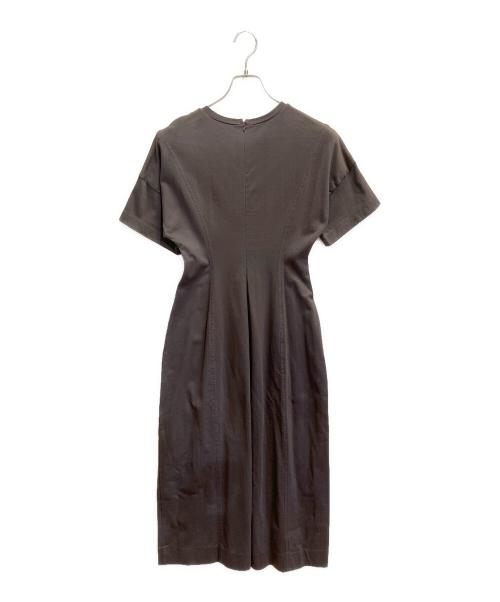 BEIGE（ベイジ）BEIGE (ベイジ) 【洗える】GLANTHUS / コットンカーブラインロングフレアワンピース グレー サイズ:2の古着・服飾アイテム