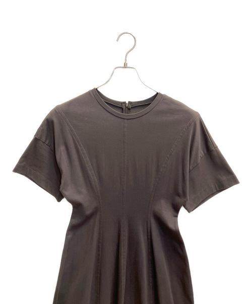 BEIGE（ベイジ）BEIGE (ベイジ) 【洗える】GLANTHUS / コットンカーブラインロングフレアワンピース グレー サイズ:2の古着・服飾アイテム
