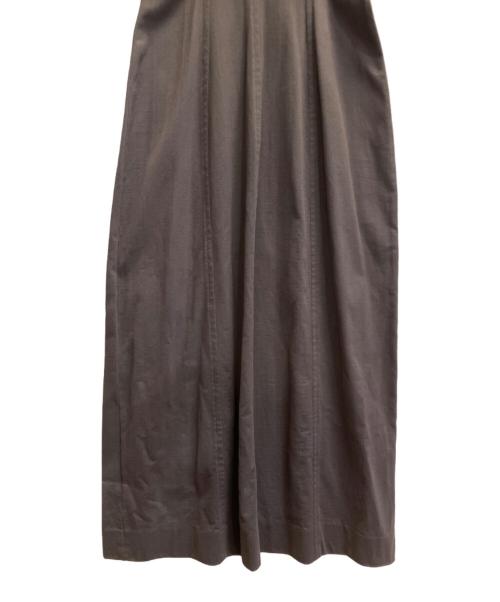BEIGE（ベイジ）BEIGE (ベイジ) 【洗える】GLANTHUS / コットンカーブラインロングフレアワンピース グレー サイズ:2の古着・服飾アイテム