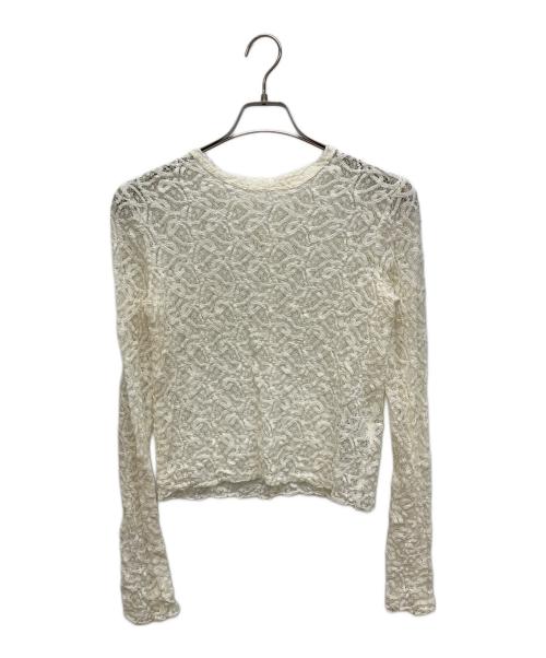 IENA（イエナ）IENA (イエナ) ペイズリー ストレッチレースプルオーバー ブラウス ホワイト サイズ:Freeの古着・服飾アイテム
