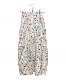 POPPY（ポピー）の古着「FLORAL WAVE CARGO PANTS」｜ホワイト