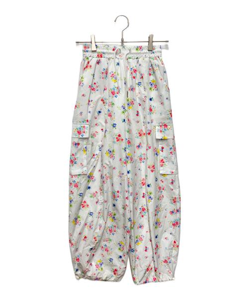POPPY（ポピー）POPPY (ポピー) FLORAL WAVE CARGO PANTS ホワイト サイズ:Mの古着・服飾アイテム