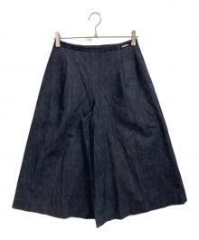 FOXEY NEWYORK（フォクシーニューヨーク）の古着「デニムワイドパンツ」｜ブルー