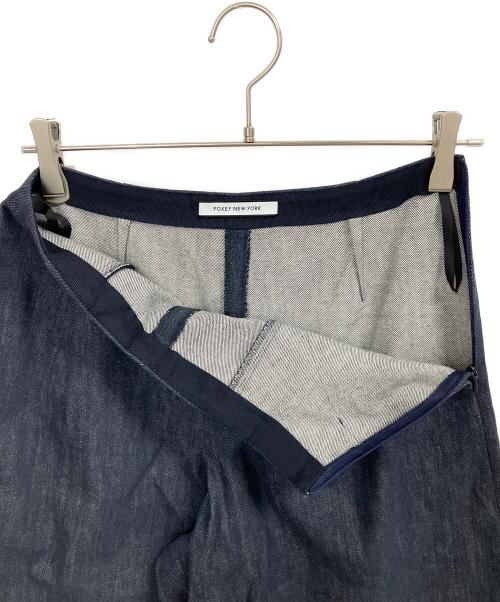 FOXEY NEWYORK（フォクシーニューヨーク）FOXEY NEWYORK (フォクシーニューヨーク) デニムワイドパンツ ブルー サイズ:38の古着・服飾アイテム