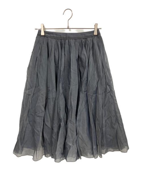 FOXEY（フォクシー）FOXEY (フォクシー) シアーサーキュラースカート グレー サイズ:38の古着・服飾アイテム