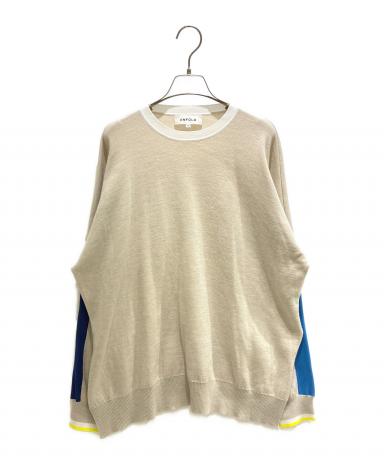 ENFOLD ✨LINE WIDE PULLOVER 　ネイビー　38 中古・古着通販】ENFOLD (エンフォルド) LINE WIDE PULLOVER