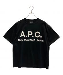 A.P.C.×EDIFICE（アーペーセー×エディフィス）の古着「別注 ビッグロゴ オーバーサイズTシャツ」｜ブラック