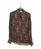 Saint Laurent Parisサンローランパリ）の古着「ペイズリー柄レーヨンシャツ」｜ブラウン