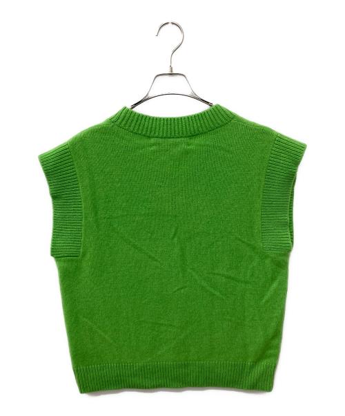 The Elder Statesman（エルダーステイツマン）The Elder Statesman (エルダーステイツマン) カシミヤニットベスト グリーン サイズ:XS 未使用品の古着・服飾アイテム