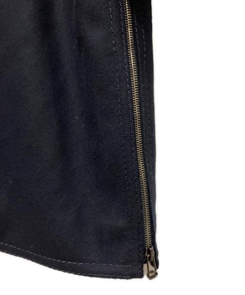 FENDI（フェンディ）FENDI (フェンディ) ミンクファー付サイドプリーツダブルコート　FF8570 ネイビー サイズ:40の古着・服飾アイテム