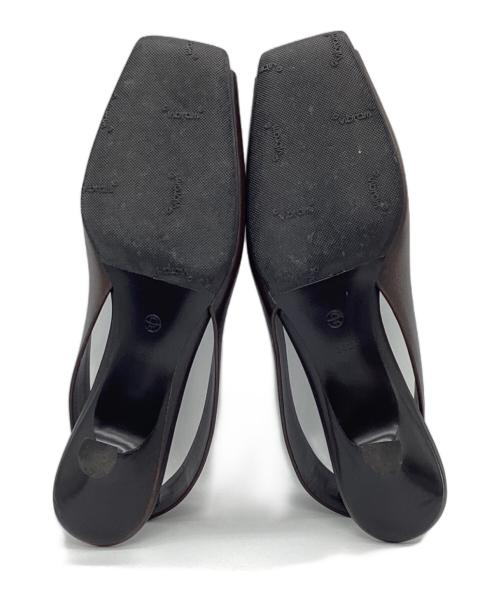 THE ROW（ザ ロウ）THE ROW (ザ ロウ) レザー スリングバック サンダル　SHARP SLINGBACK　 ブラウン サイズ:36 1/2の古着・服飾アイテム