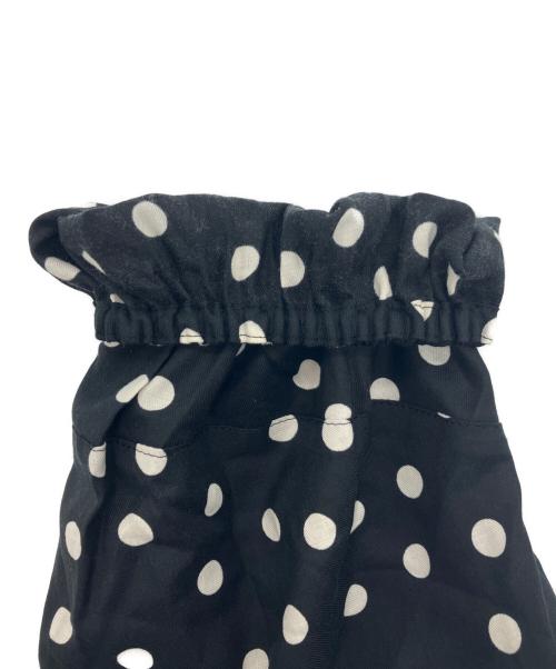 BALLSEY（ボールジィ）BALLSEY (ボールジィ) ドットプリント ランタンスリーブブラウス ブラック サイズ:36 未使用品の古着・服飾アイテム