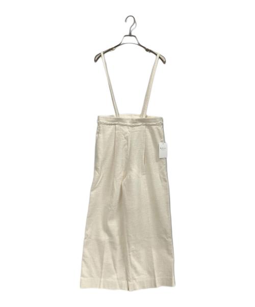 BALLSEY（ボールジィ）BALLSEY (ボールジィ) ライトスラブツイード サスペンダーワイドパンツ アイボリー サイズ:36の古着・服飾アイテム